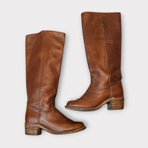 Frye Brown Leather Knee-High Boots
